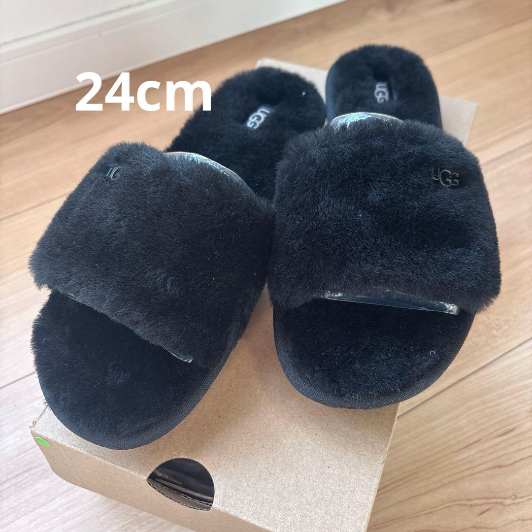 【新品未使用】UGG cozette コゼット　ブラック　ファーサンダル UGG Australia（アグオーストラリア） 送料無料 UGG アグ ファー