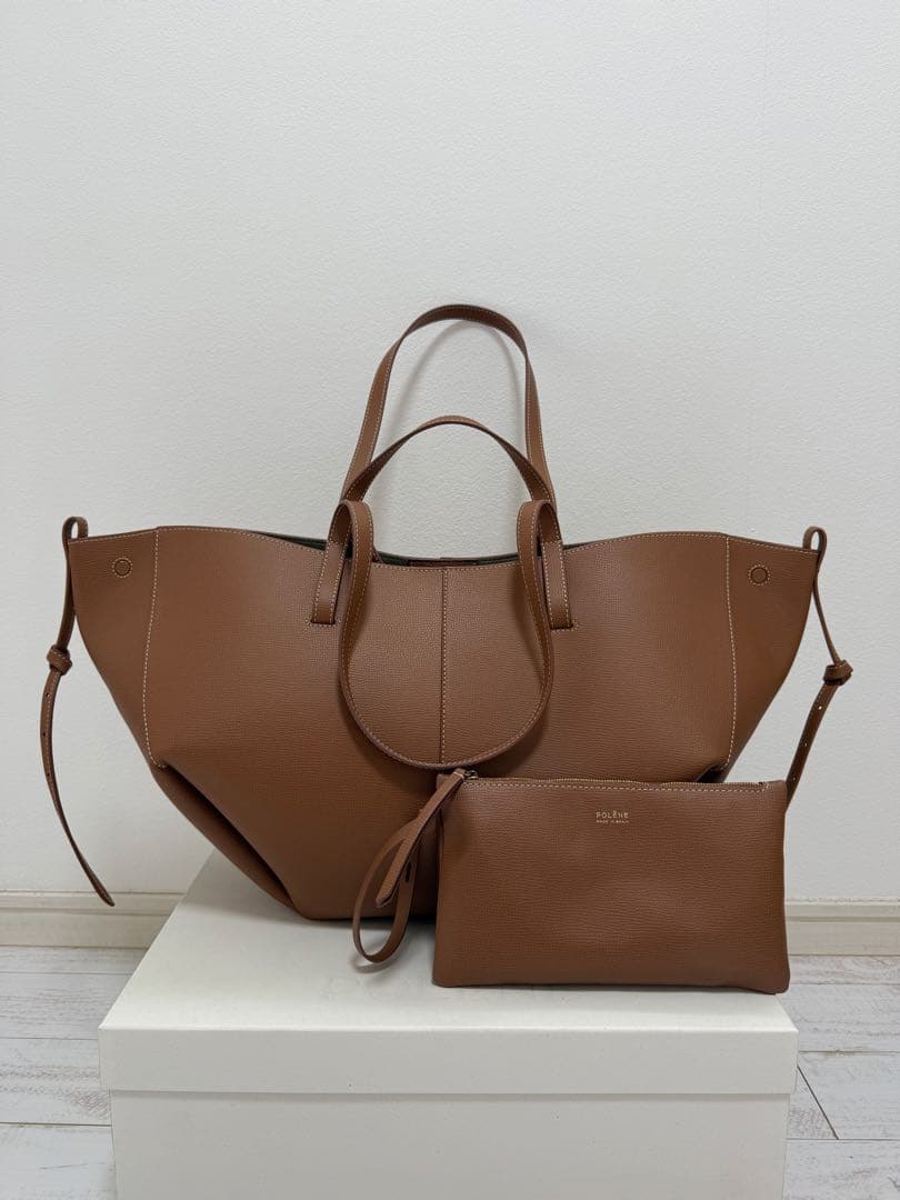 Polene Cyme ポレーヌシム　キャラメル Polène | バッグ - Cyme Mini - ラシーヌ テクスチャード