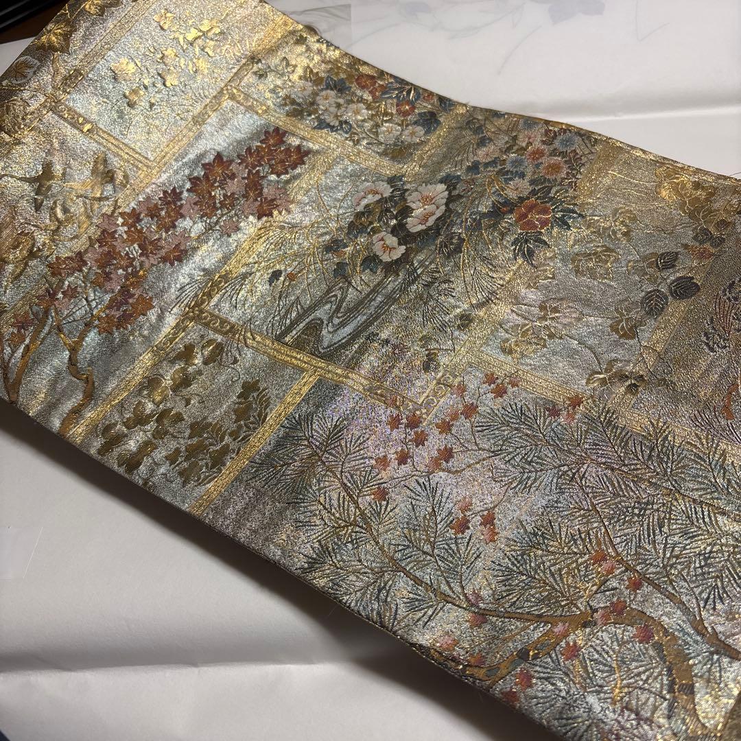 正絹全通袋帯 リバーシブル 重厚感 【琳派大全集】 特に留袖におすすめ