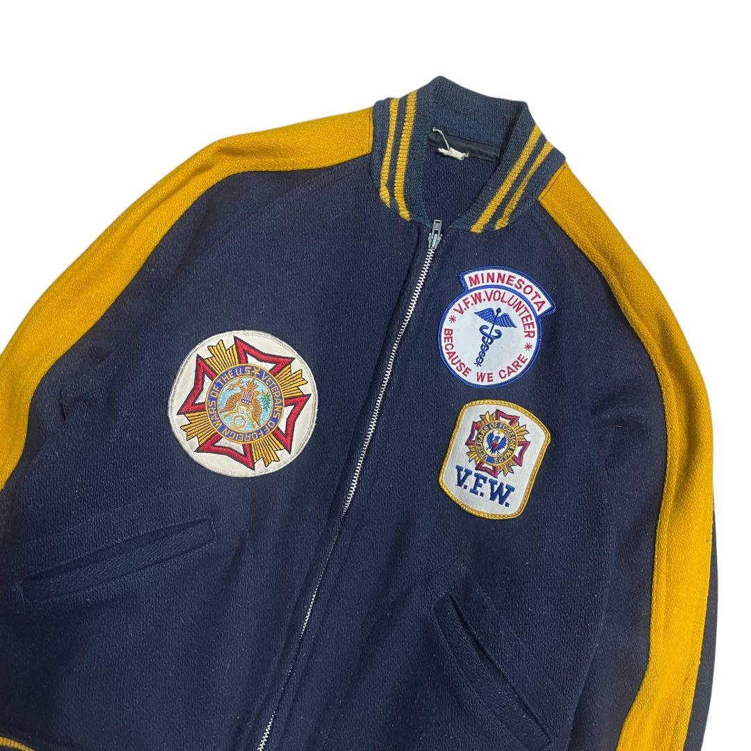 60s V.F.W.退役軍人会 スタジャン ヴィンテージ VFW ワッペン - メルカリ