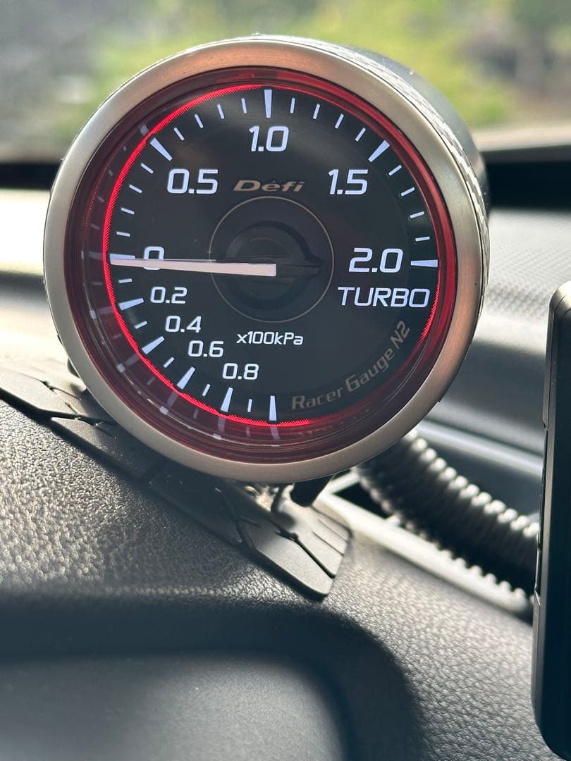 あっきー Defi（デフィ） Racer Gauge N2 ターボ計 Defi デフィ Racer Gauge N2プラス 52Φ（レッド） ターボ計（2.0K