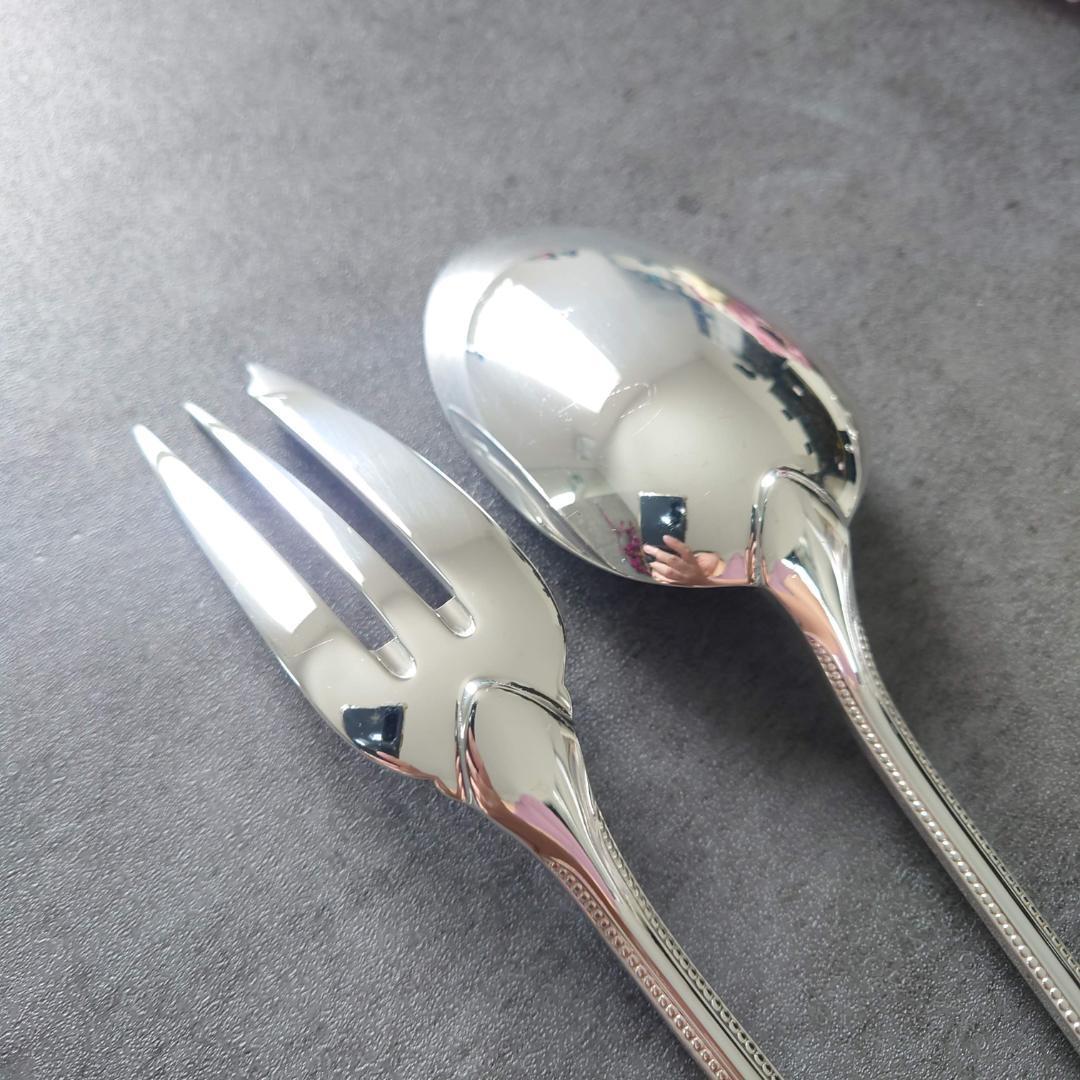 美品 クリストフル パール サービングフォーク サービングスプーン