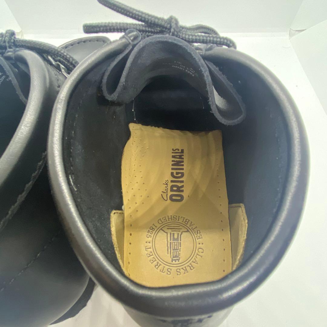 【美品】 Clarks クラークス　ワラビー 26.5cm モカシン 黒 レザー