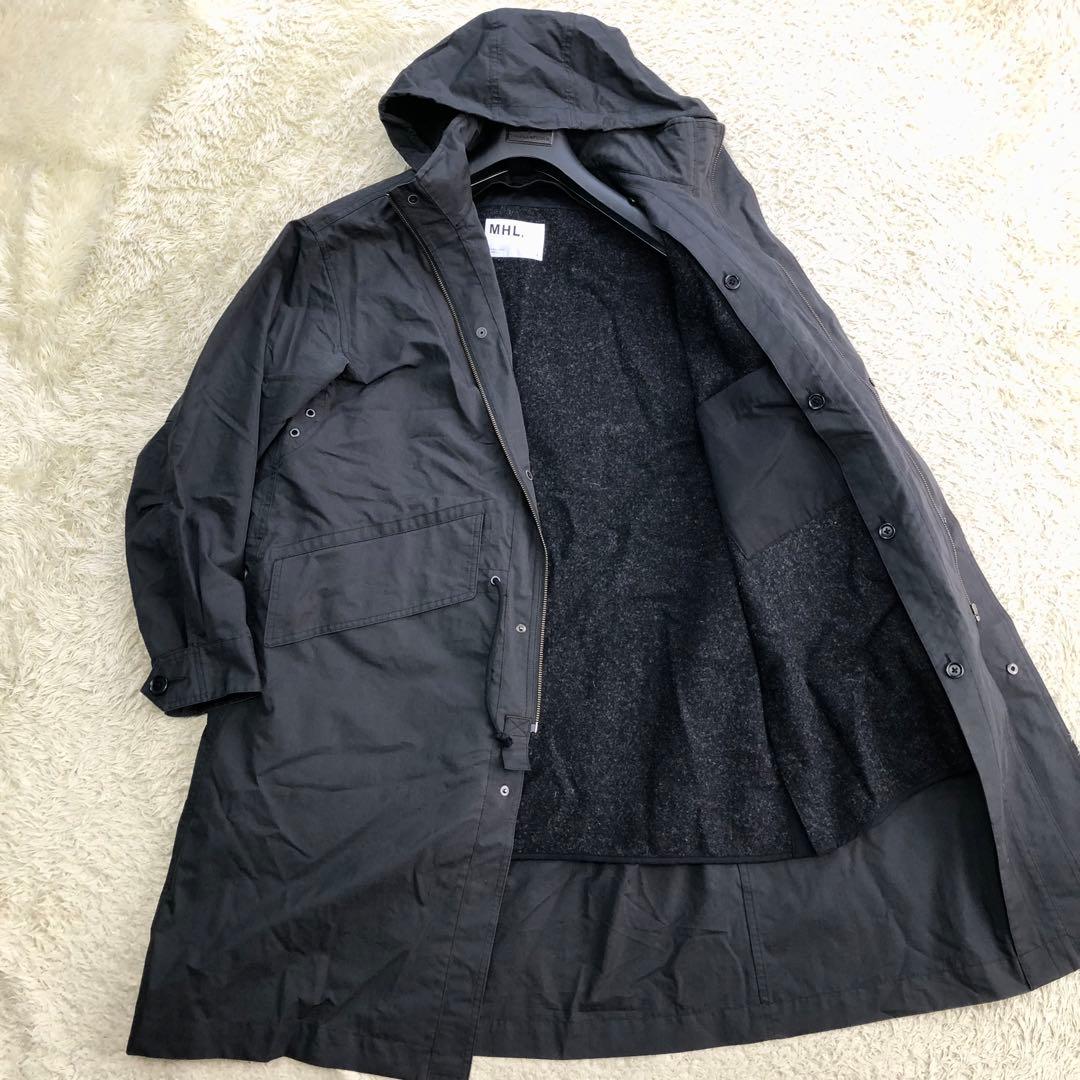 MHL モッズコート フード収納可 ライナー着脱可 Lサイズ ヴィンテージ加工 紳士 ライナー付きモッズコート | 無印良品
