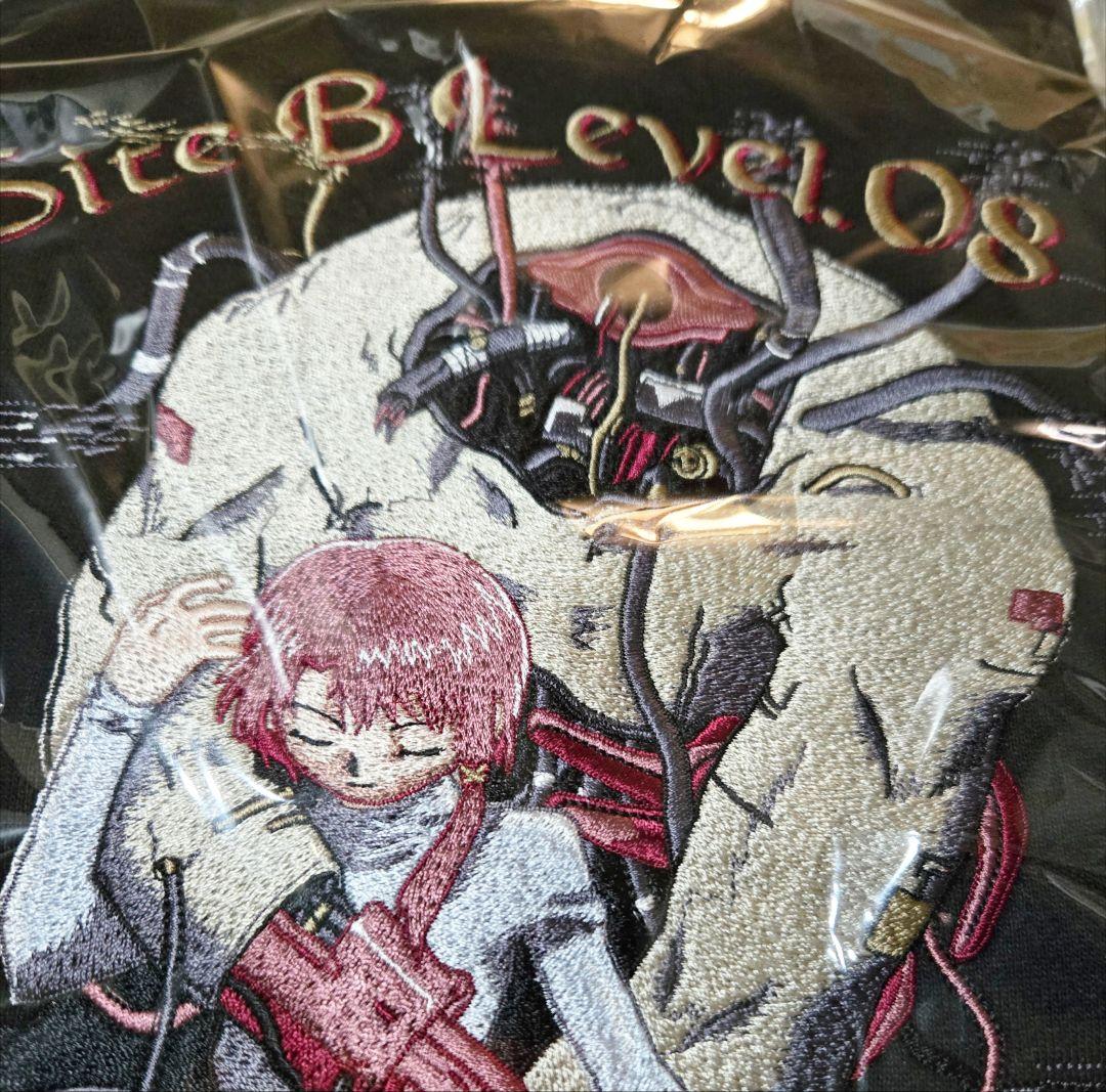 L serial experiments lain 刺繍 ジップパーカー 黒色 - メルカリ