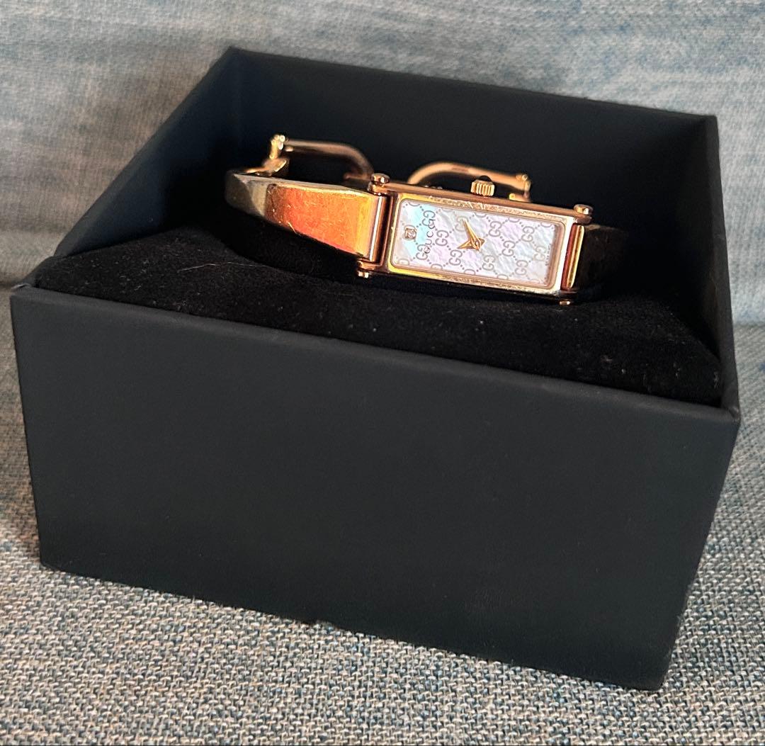 GUCCI ゴールド 時計 GGパターン グッチ 時計 ユニセックス G-タイムレス YA126461A イエローゴールド