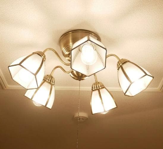 村上工作所：5灯シャンデリア：神戸マザーズランプ 村上工作所 シャンデリア LED 5灯 リモコン 付き 天井照明 照明器具