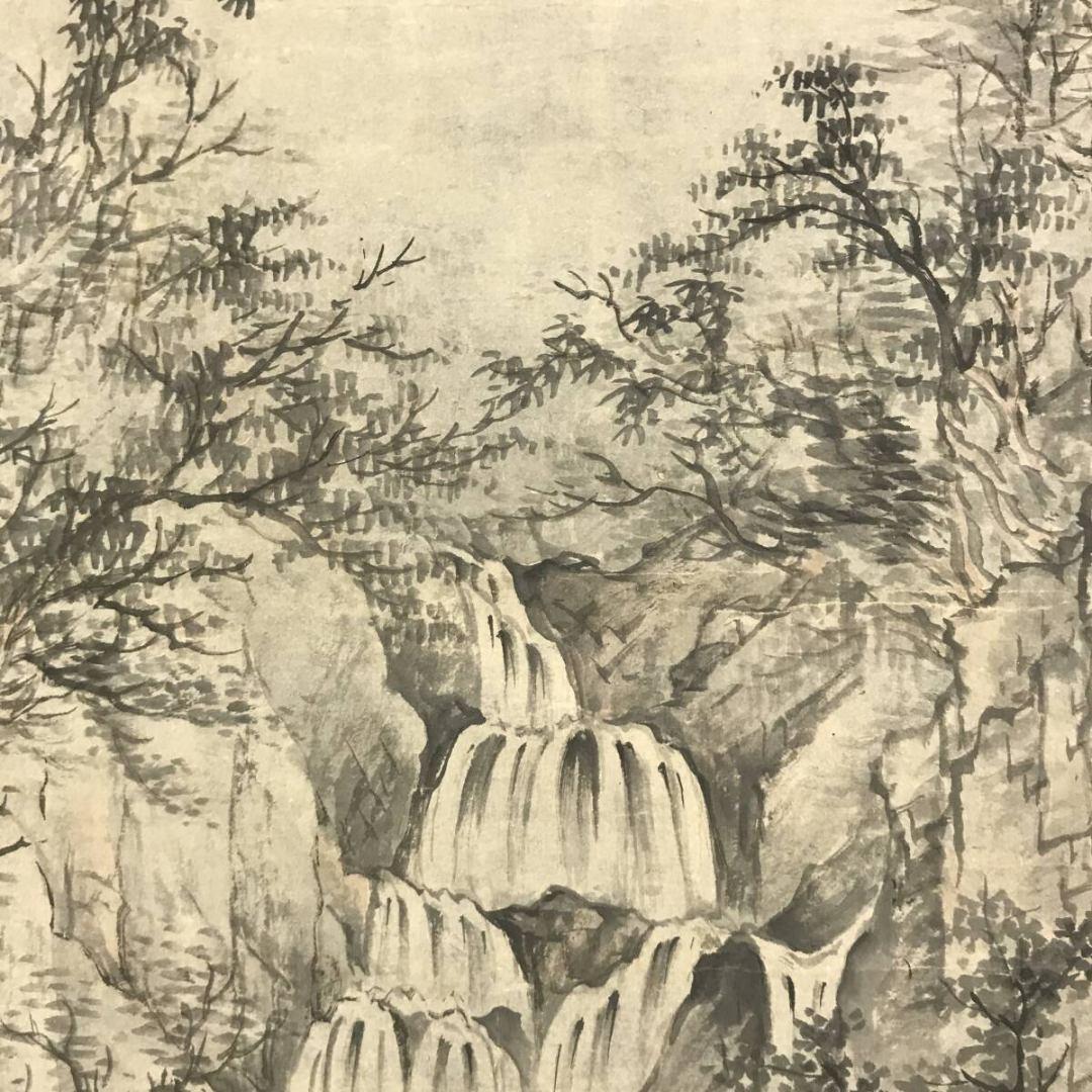 模写/長澤芦雪/長沢芦雪/滝山水図/掛軸☆宝船☆AK-422 - メルカリ