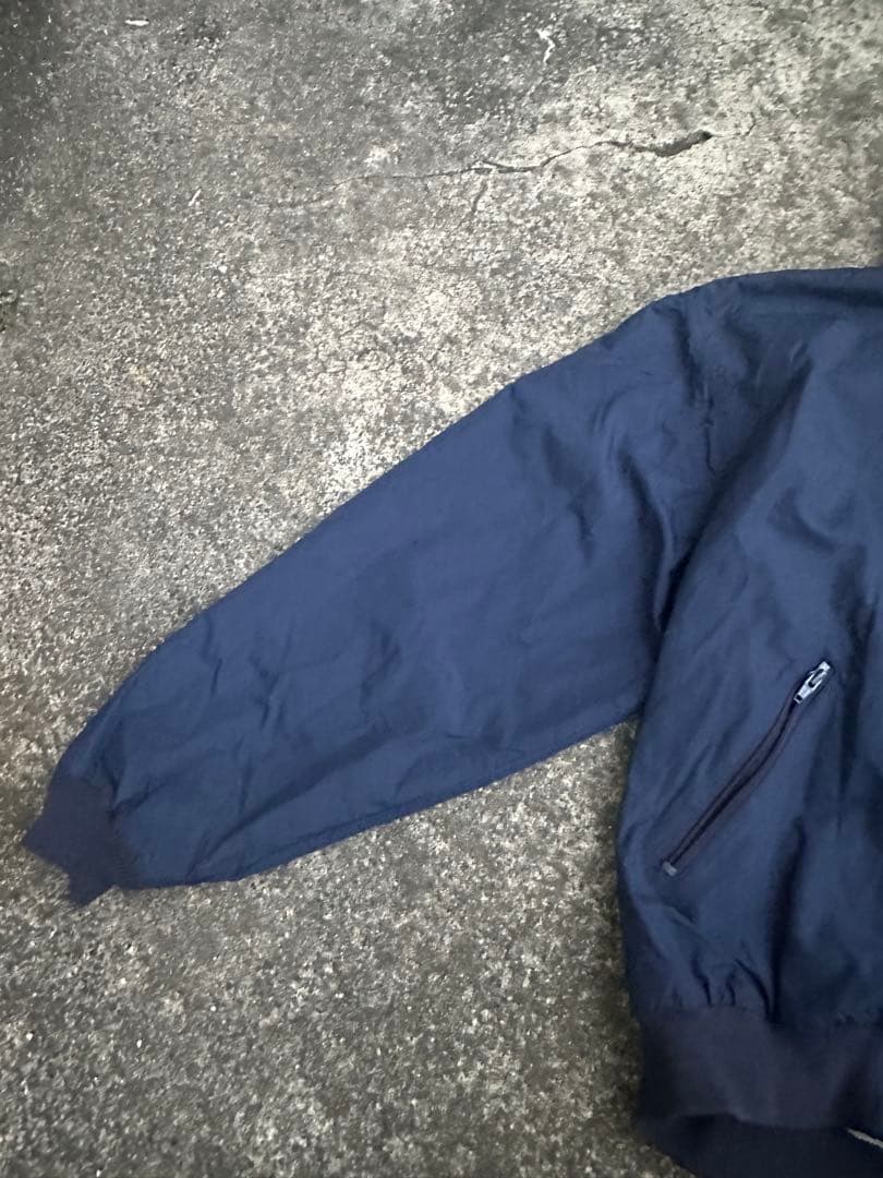 即日発送 90s L.L.Bean ネイビー ジップアップ ナイロンジャケット