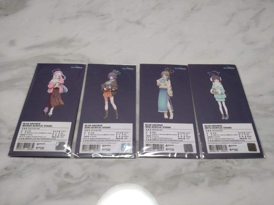 韓国限定】ブルーアーカイブ 4周年記念公式MD【全種】アクリルスタンド