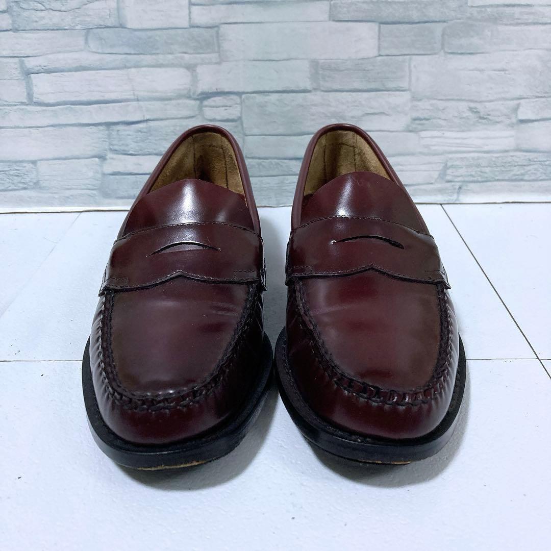 G.H.BASS ローファー LOGAN 革靴 本革 バーガンディ 25 7
