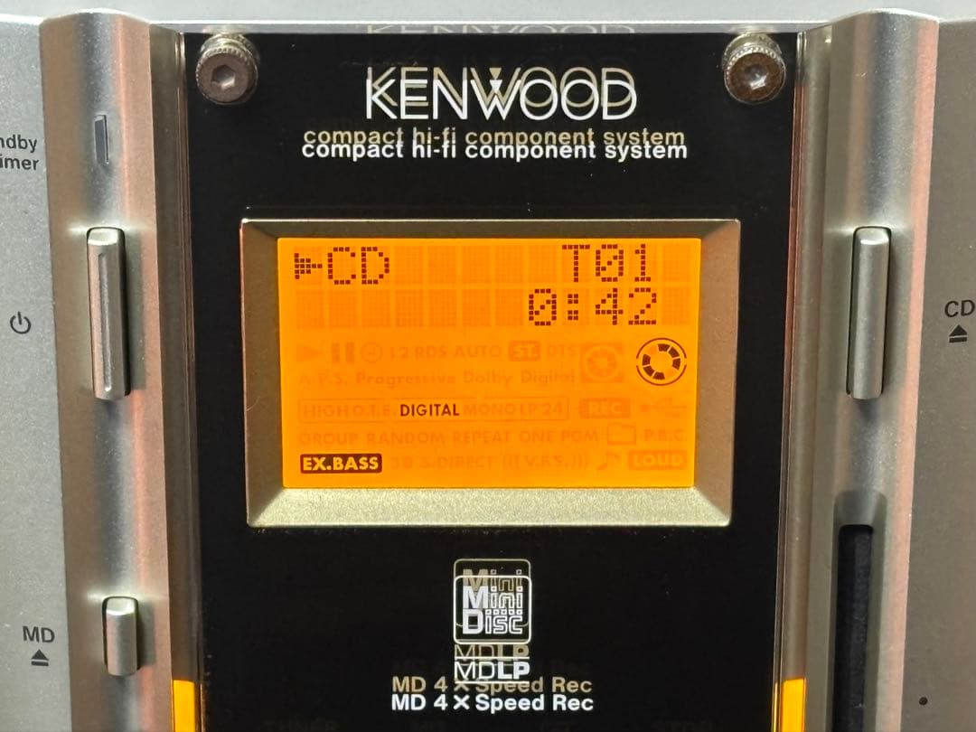 KENWOOD RD-ES3MD CD、MD（MDLP対応）コンポ リモコン付き - メルカリ