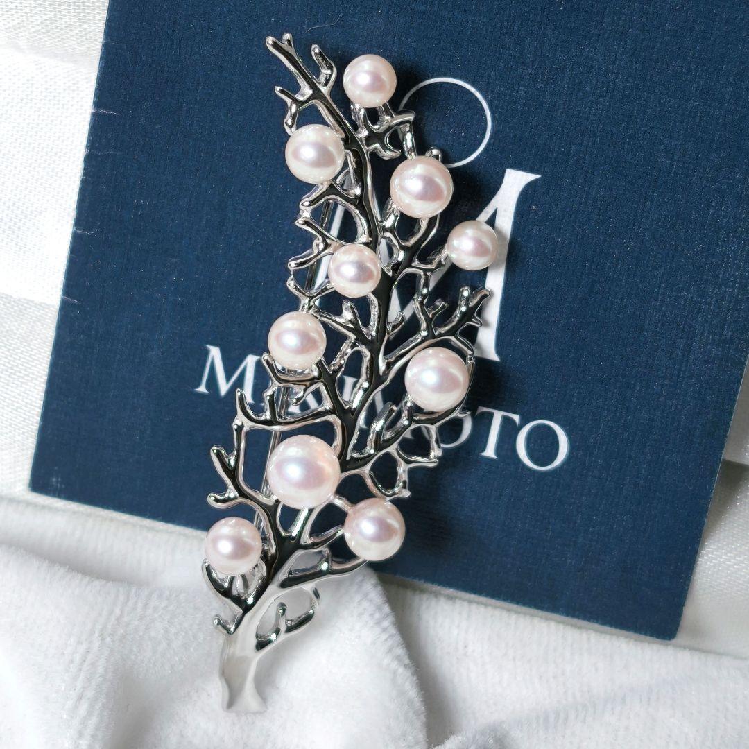 【極美品 最高級】ミキモト ブローチ パール リーフ フォーマル 皇室御用達 美品 最高級】ミキモト ブローチ パール リーフ 1珠 皇室御用達 正規品