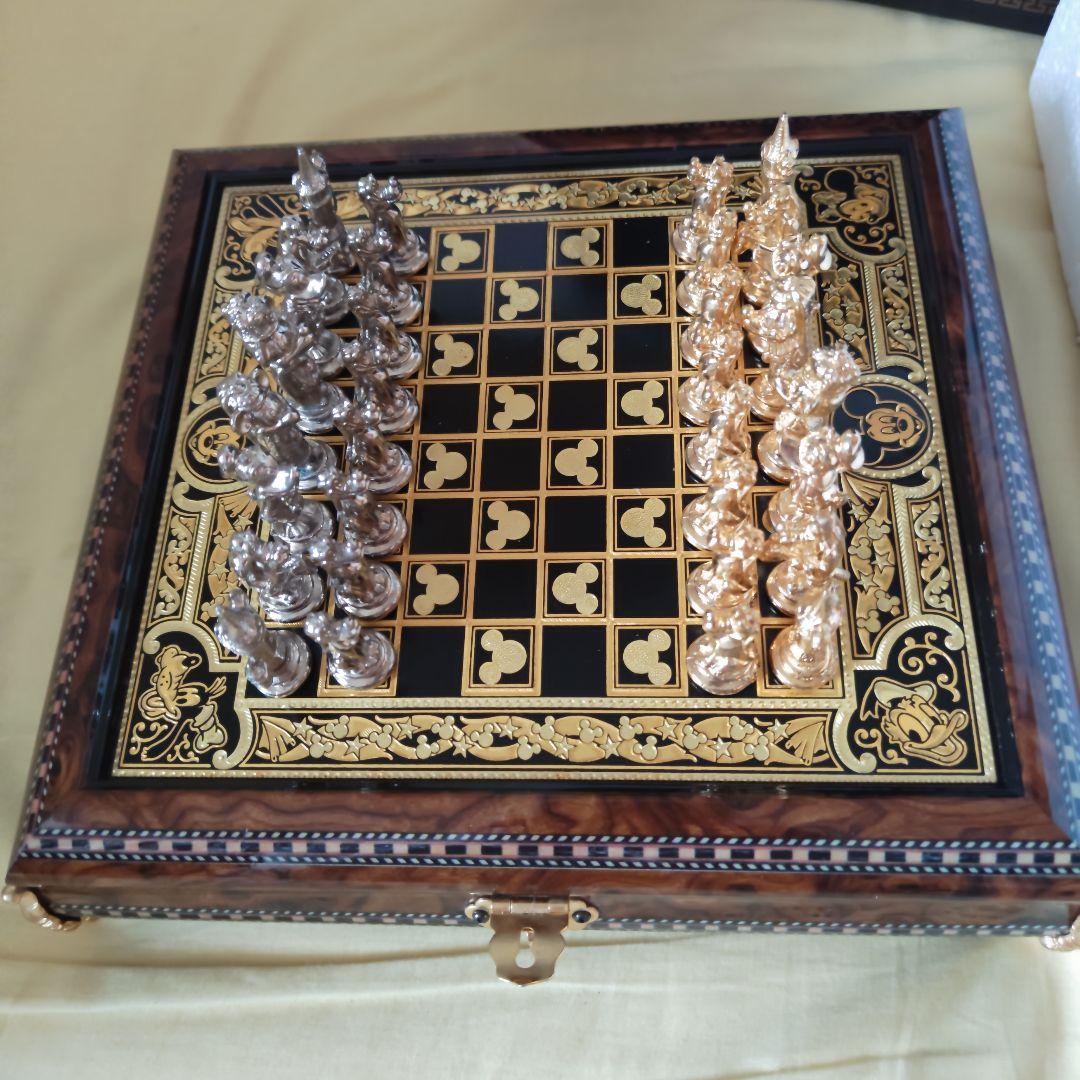 コレクション整理・希少】ディズニー 高級チェスセット 純金象嵌