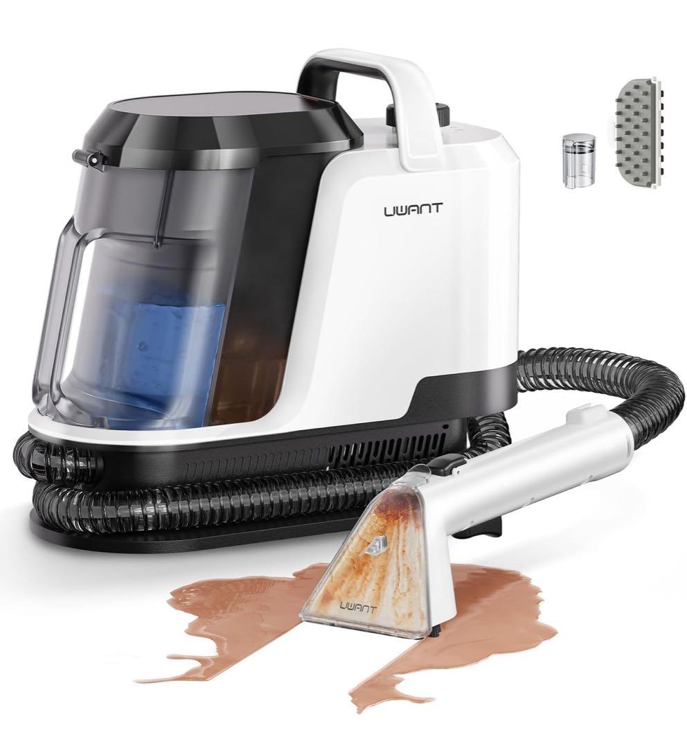 カーペットクリーナー 乾湿両用絨毯クリーナー 自動洗浄機能 PSE認証済み UWANT カーペットクリーナー カーペット洗浄機 12KPa 強力吸引力 2-in