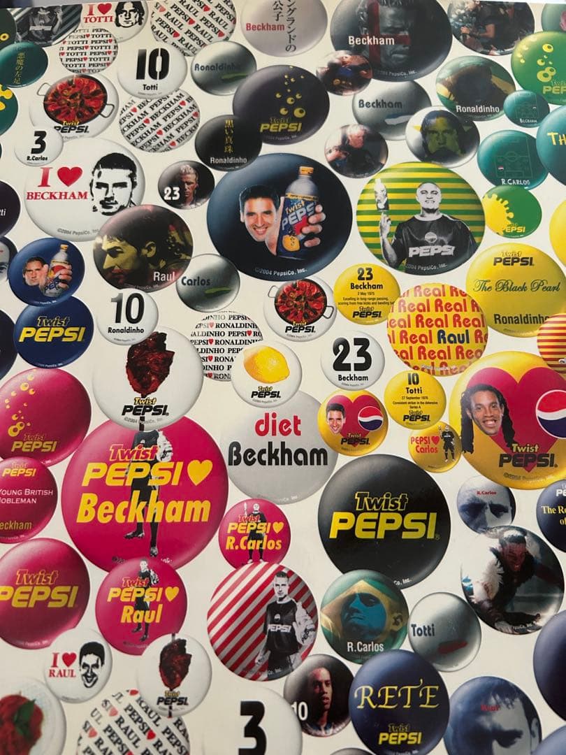 ペプシ GET!&WIN!! スタープレーヤーズ缶バッジ時計 新品 未使用品