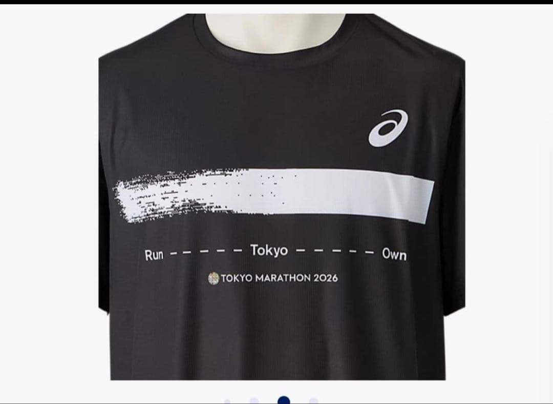 ASICS 東京マラソン 2026 Tシャツ ブラック - メルカリ