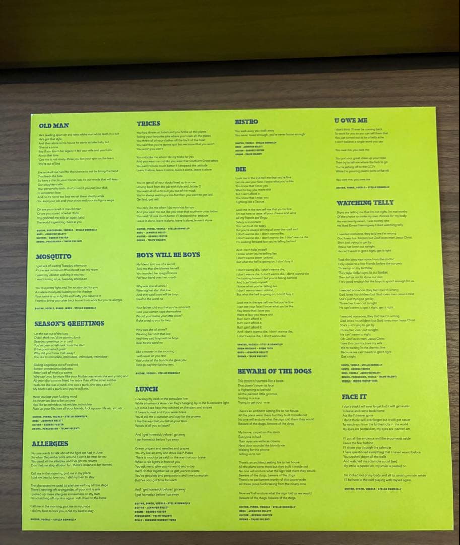 ステラ・ドネリー／Beware of the dogs限定グリーンカラー盤LP