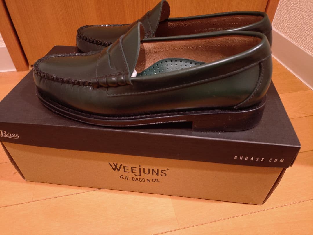 【24.0cm】G.H. Bass Weejuns ローファー ダークグリーン