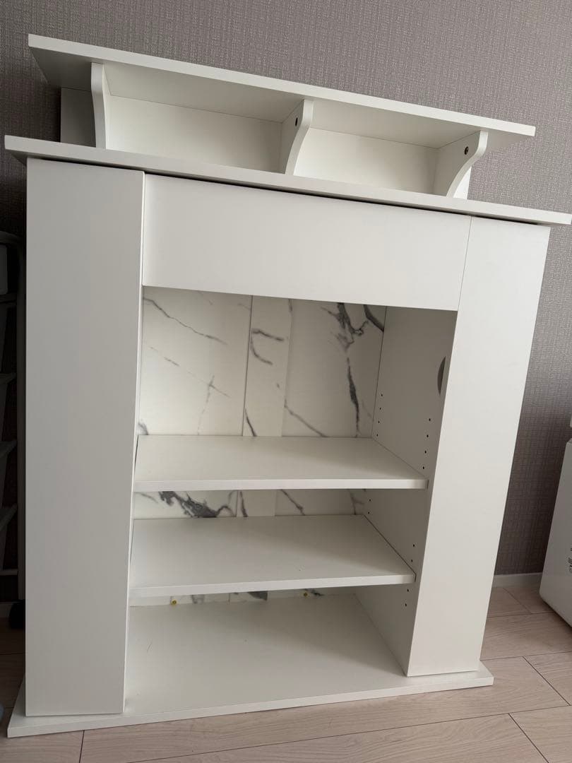 ホワイトオープンシェルフ 引き出し付き ホワイトオープンシェルフ 引き出し付き arne（アーネ） 本棚 カラー