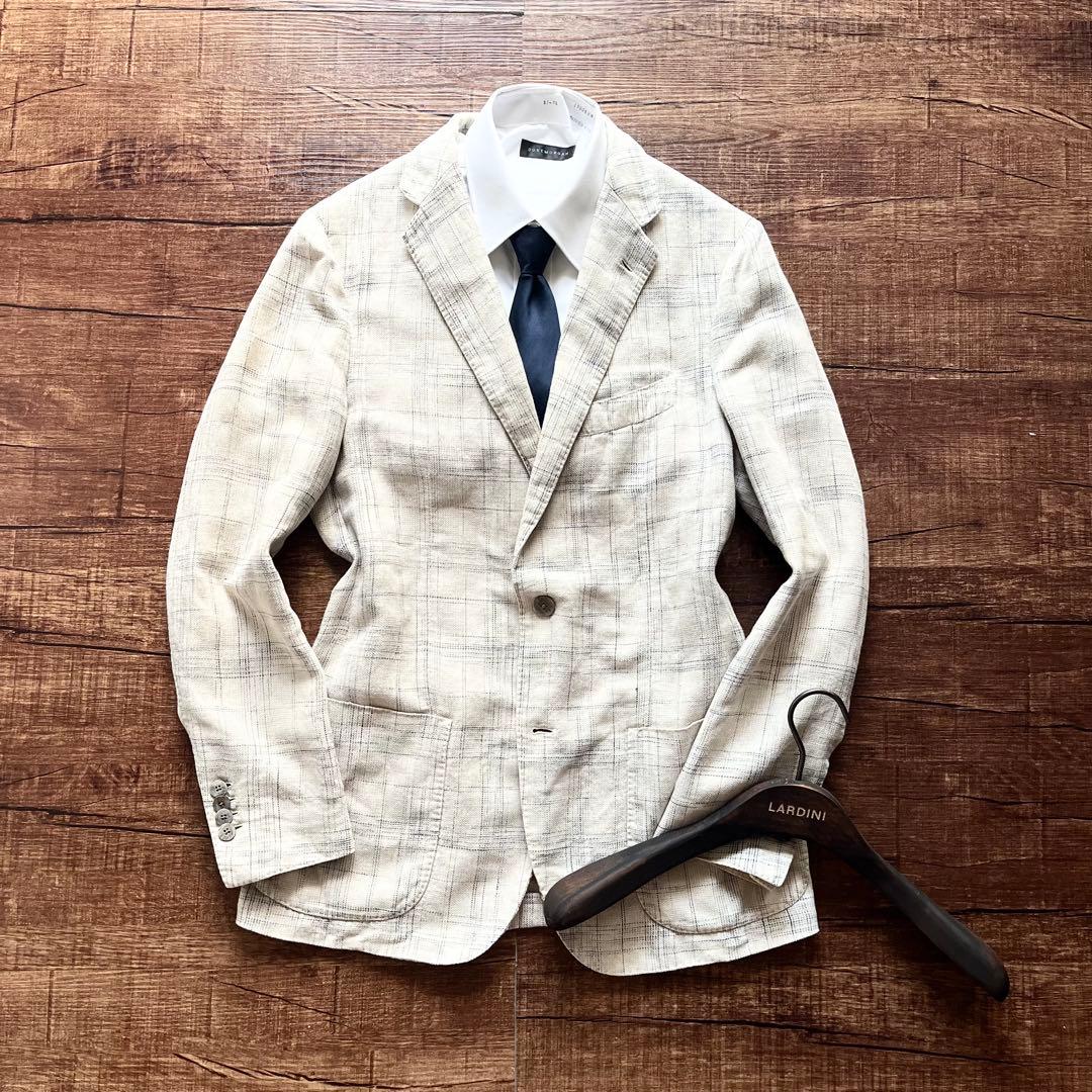 <良品>LARDINI 春夏 麻 コットン ホワイト ジャケット サイズ50 楽天市場】【最大5,000円オフクーポン】LARDINI【ラルディーニ】ニット