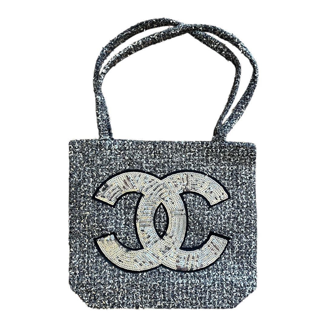 【新品未使用】 CHANEL ツイード シルバー スパンコール トートバッグ CHANEL ツイードトートバッグ スパンコール - メルカリ