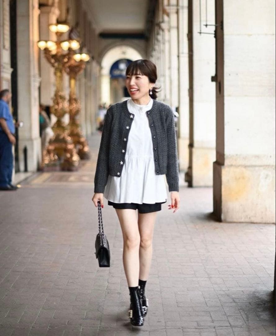 トレフルプラスワン TREFLE+1 スターケーブルカーディガン スター