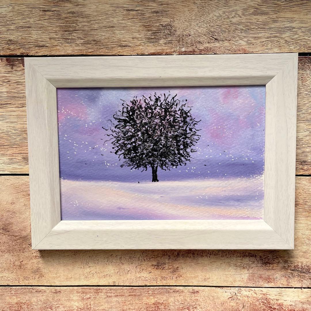 オイルパステル画 アクリル画 休息 風景画 - メルカリ