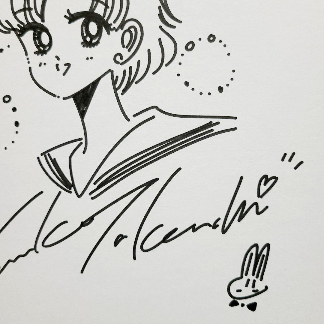 美少女戦士 セーラームーン 水野亜美イラスト直筆サイン色紙