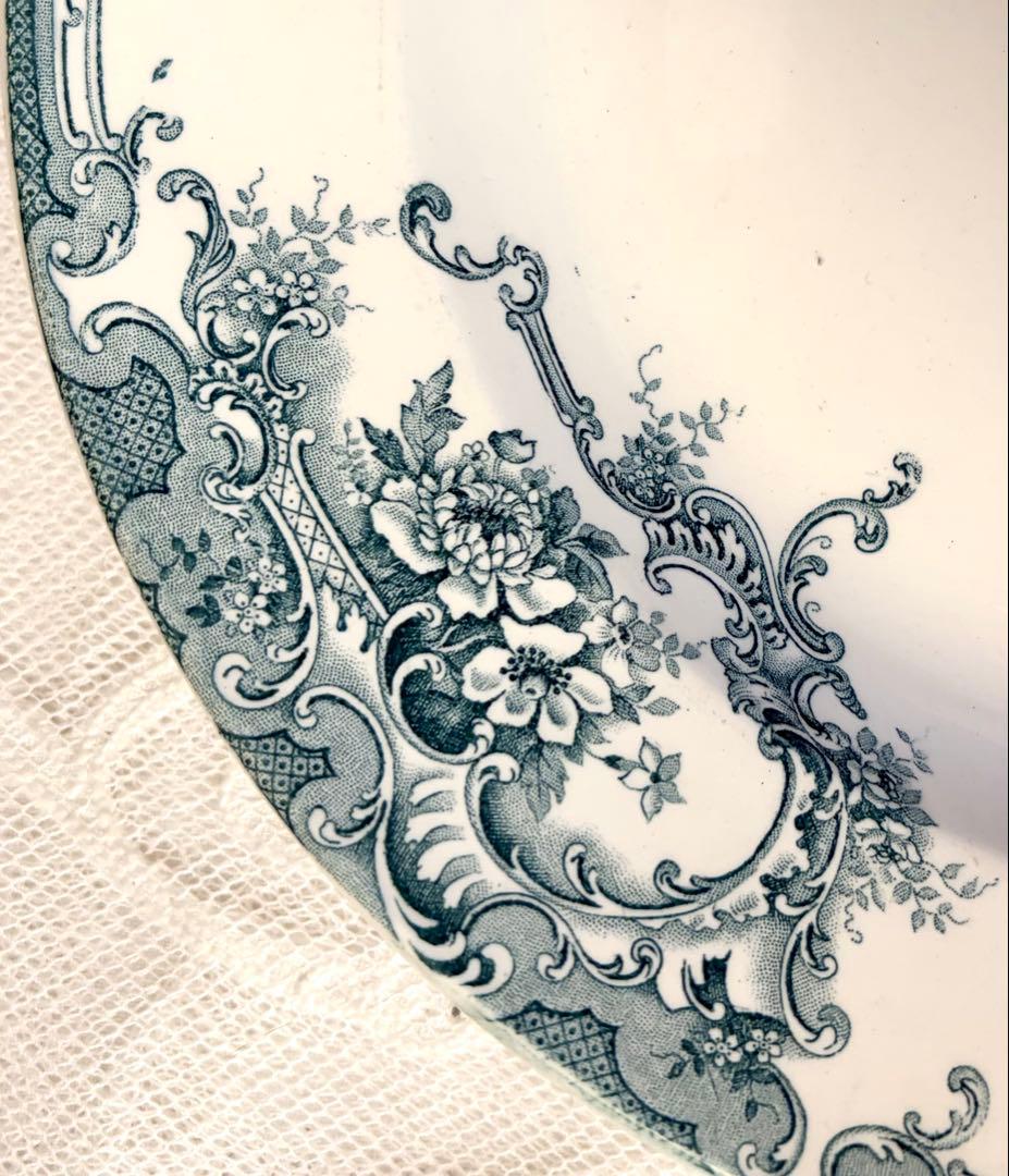 美品】 フランスアンティーク ポット 2個 BFK DAUPHIN ロカイユ BFK