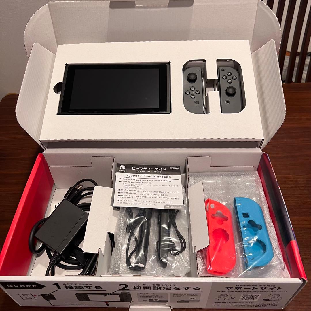 【動作確認済み】Nintendo Switch 本体 外箱ありSDカード付 未対策機・動作確認済 Nintendo Switch HAC 旧型 本体 2018年製 ドック