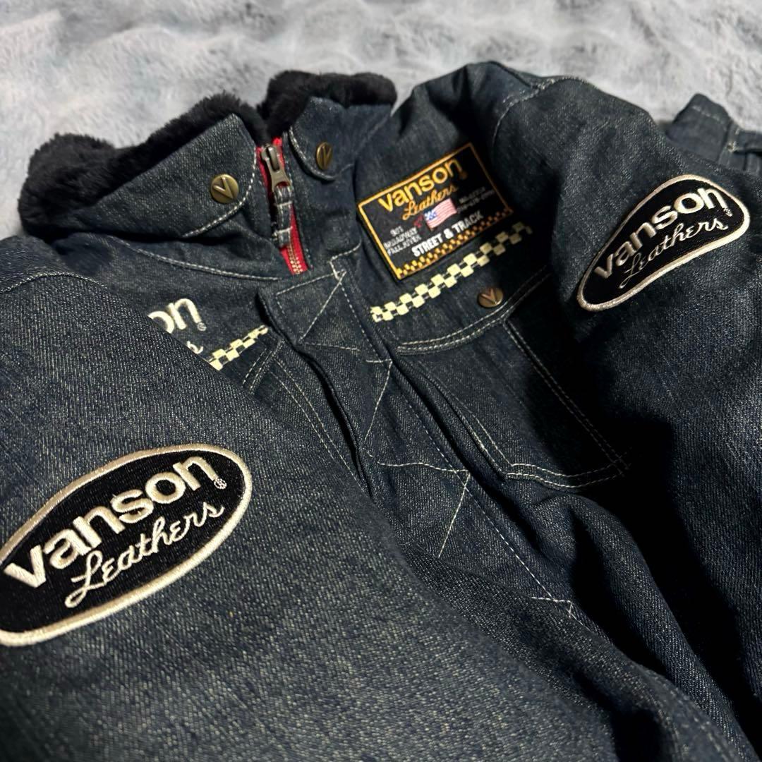 VANSON バンソン 冬用 極暖 つなぎ オールインワン 廃盤 デニム 2XL