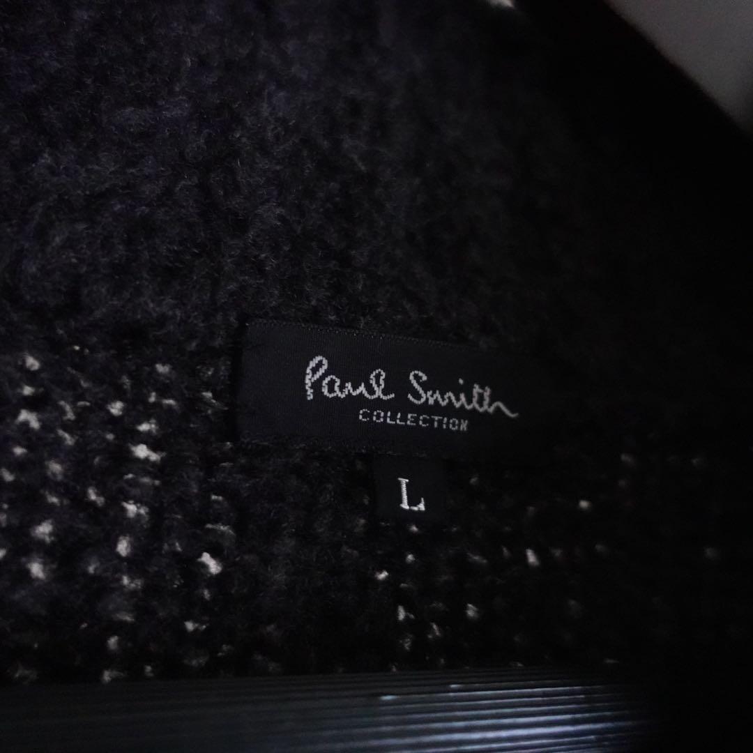 極美品】Paul Smith ウールナイロンパイル ドライバーズニット グレー