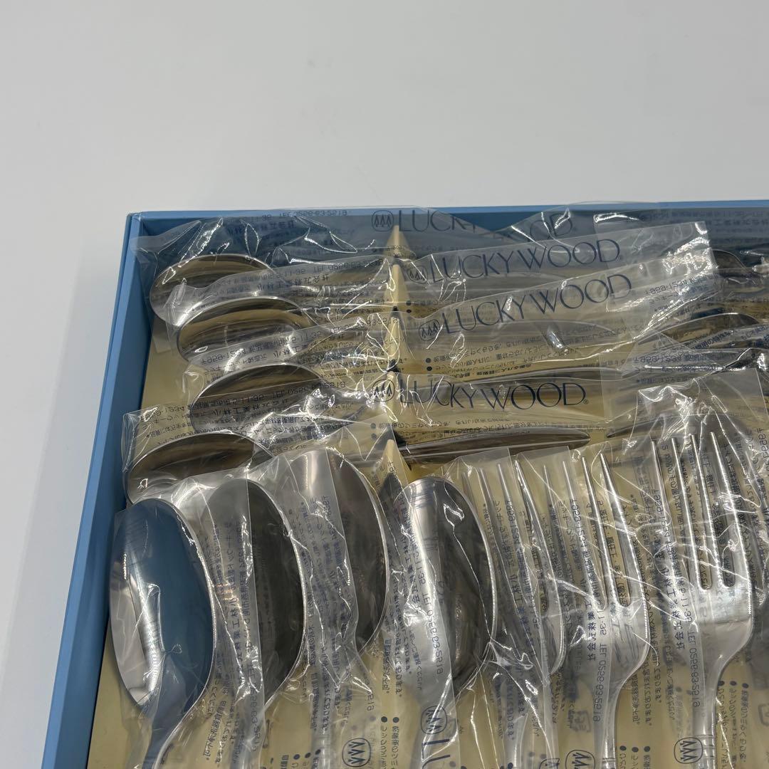 ラッキーウッド カトラリーセット 20本セット 未使用 箱付き