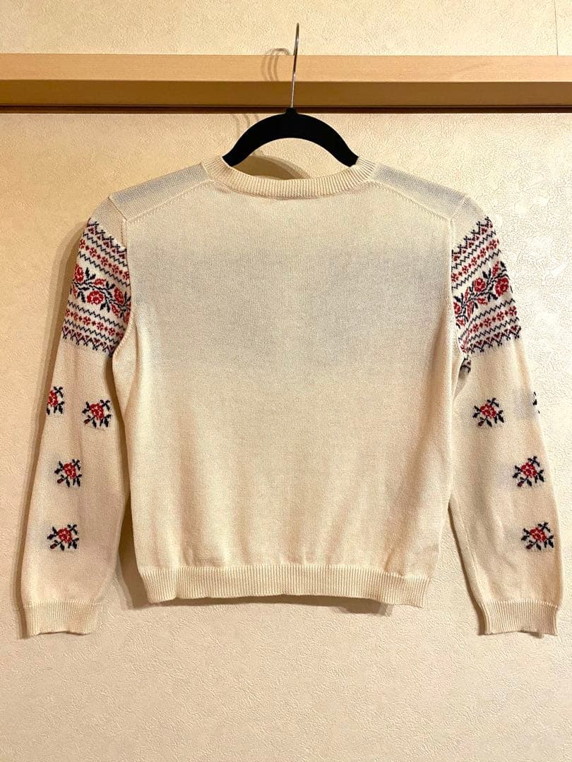 miu miu ミュウミュウ ニットカーディガン カーディガン バラ柄 美品