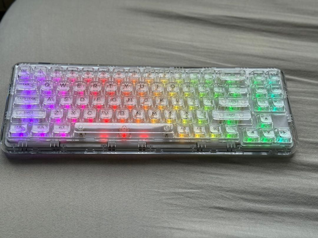 YUNZII X71 キーボード クリスタルアイス軸 Amazon | YUNZII X71 メカニカルゲーミングキーボード 透明キー