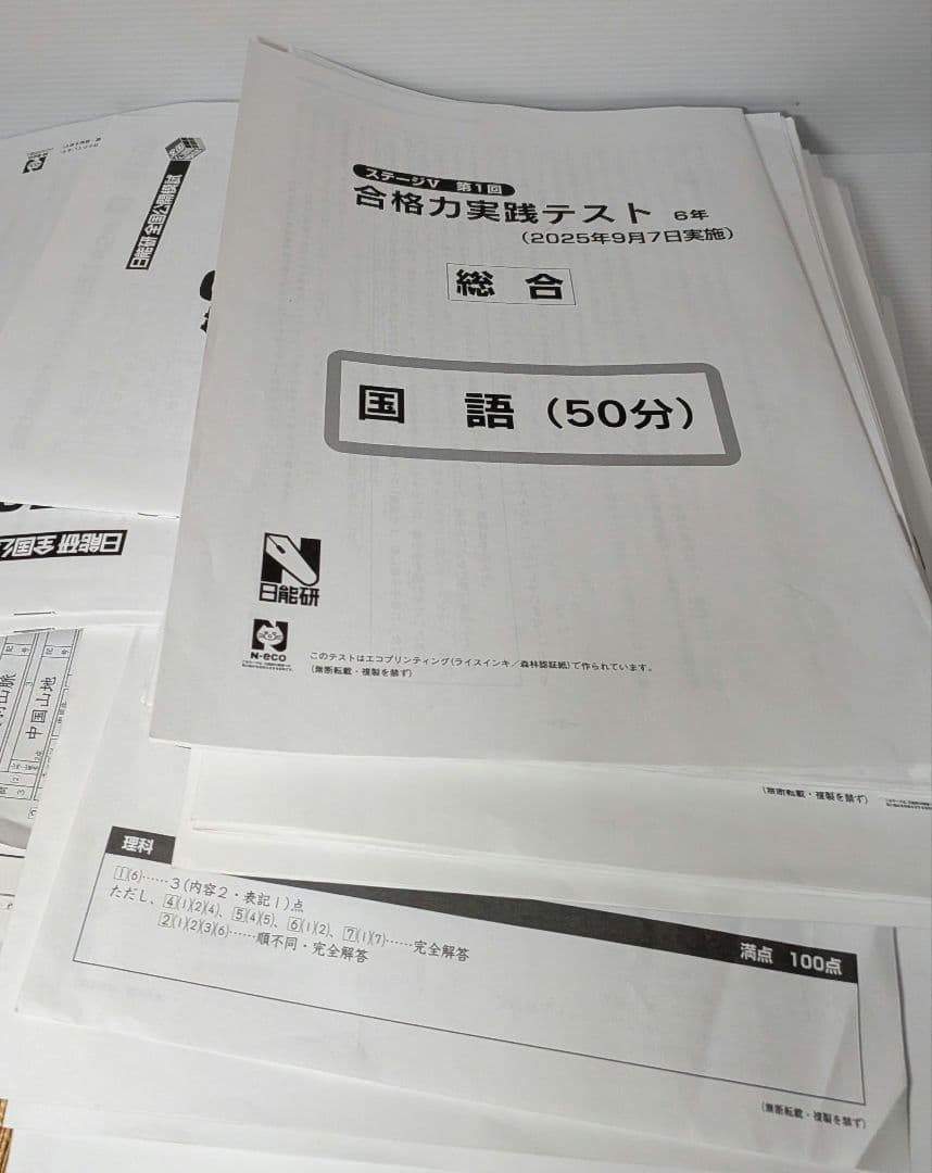 日能研 2025年 6年 夏期特別講習 合格力育成・実践 ファイナル 計13冊