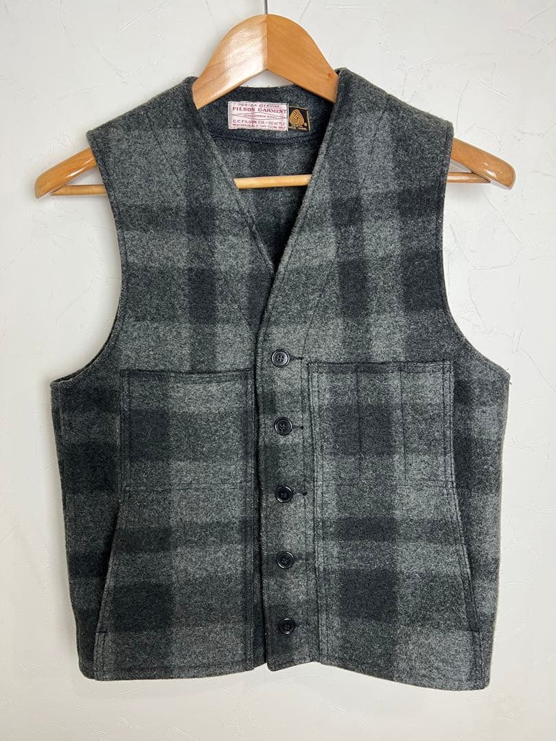 70's〜80's 極美品 USA製 フィルソン マッキノーベスト マッキーノ FILSON（フィルソン） マッキーノ ウール ベスト チェック｜ メンズ