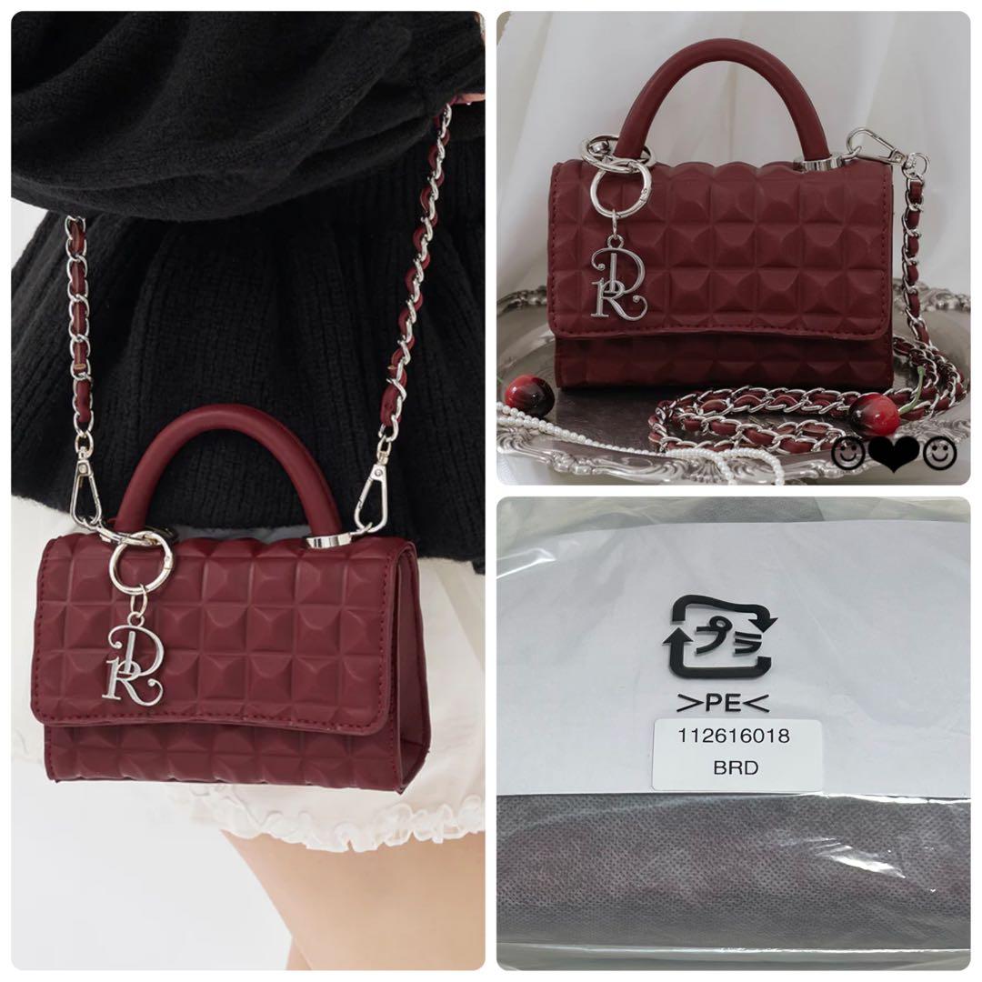 Darich♡DRチャームチョコレートハンドバッグ♡ボルドー - メルカリ