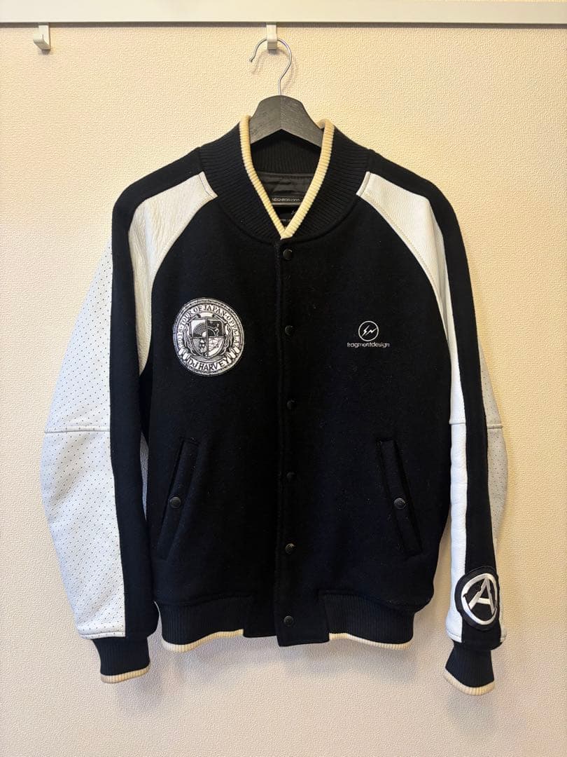 04AW NEIGHBORHOOD × FRAGMENT レザー スタジャン NEIGHBORHOOD ネイバーフッド Fragment varsity jacket フラグメント