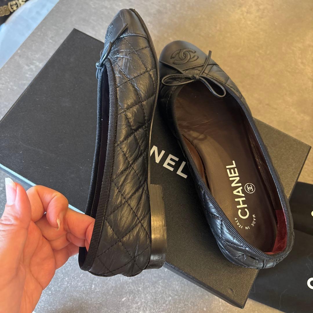 美 品　CHANELシャネル バレリーナ 36.5C（23cm）