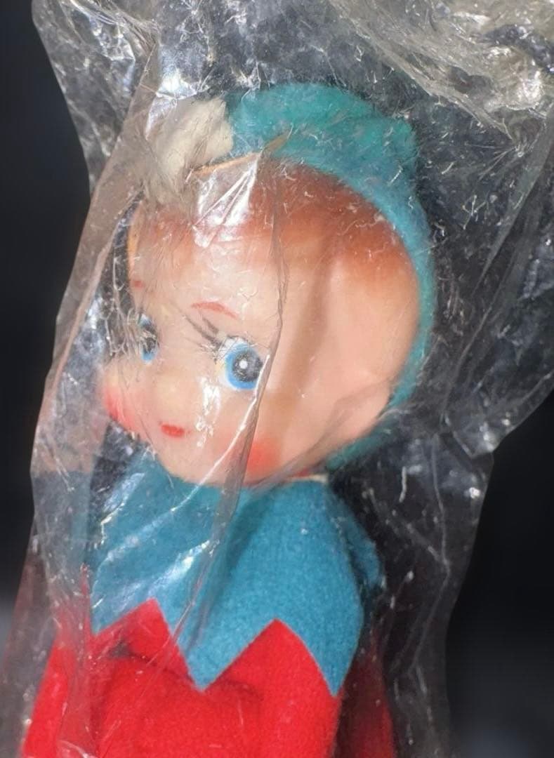 1960年代ヴィンテージクリスマスエルフ人形ニーハガーエルフで約20cm