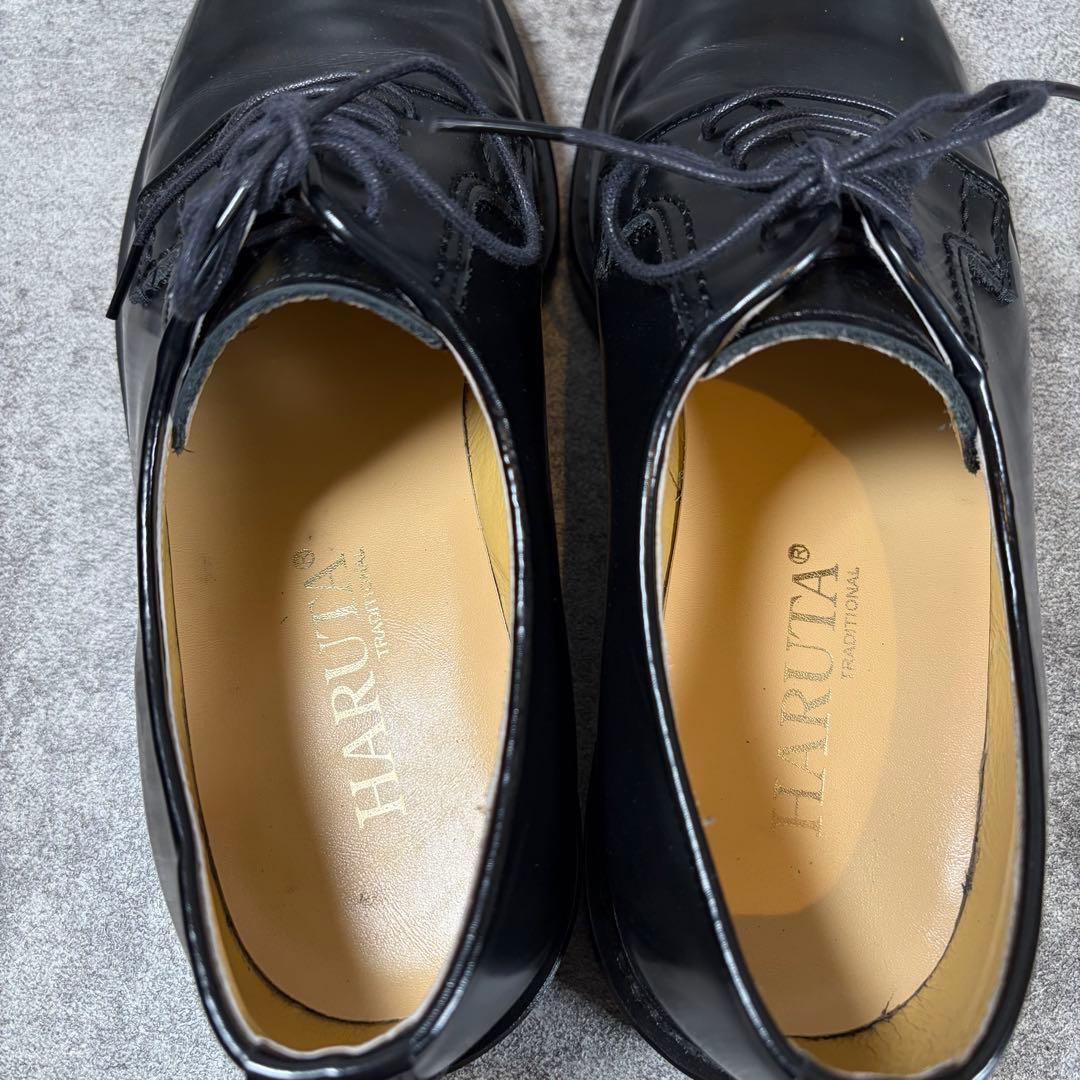 HARUTA ハルタ　ポストマンシューズ　レザー　プレーントゥ　黒　25.5cm