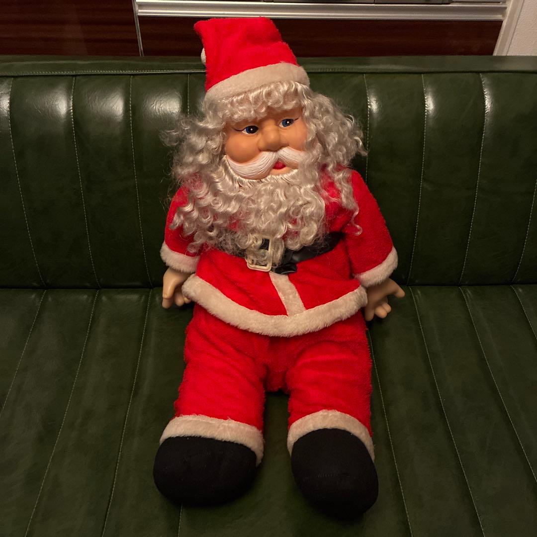 一点物 70's サンタクロース ラバーフェイスドール クリスマス ヴィンテージ ビンテージ50's○ラバーフェイスサンタクロースラージサイズドール