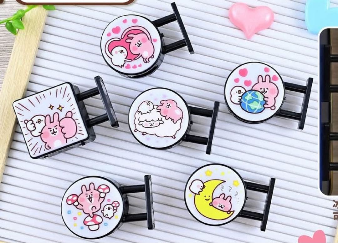 台湾限定　カナヘイの小動物 両面　LED ライトマグネット 9個セット 台湾限定 カナヘイ LED両面小箱用マグネット 9個セット