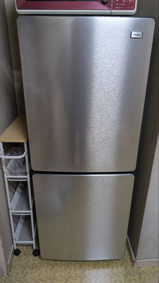 【2025年製】【手渡し歓迎 : 横浜市神奈川区】148L冷蔵庫Haier2ドア ハイアール 2ドア冷蔵庫 148L ブラック JR－HS15A（K