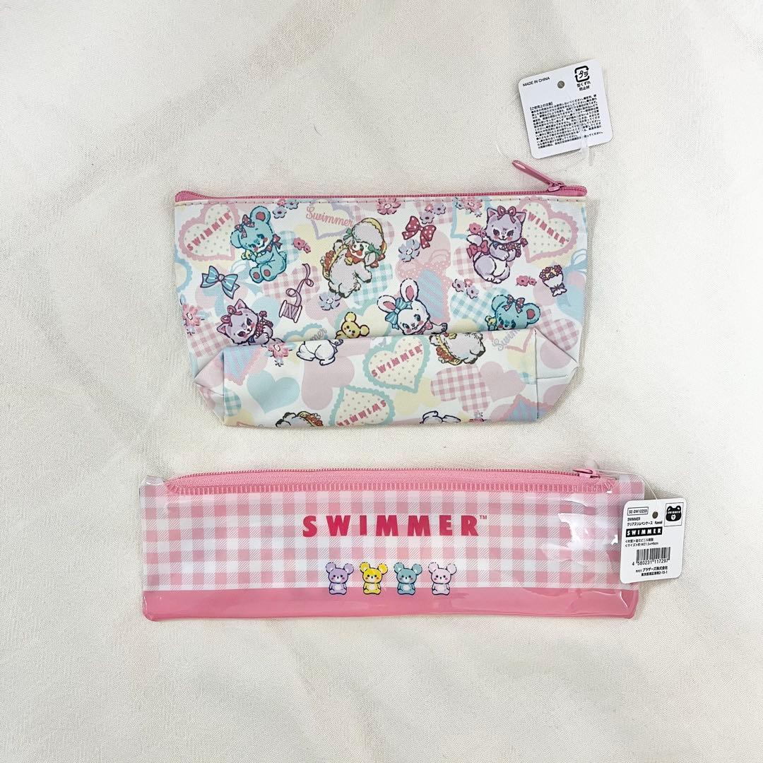 新品】swimmer スイマー フナガタポーチ クリアスリムペンケース