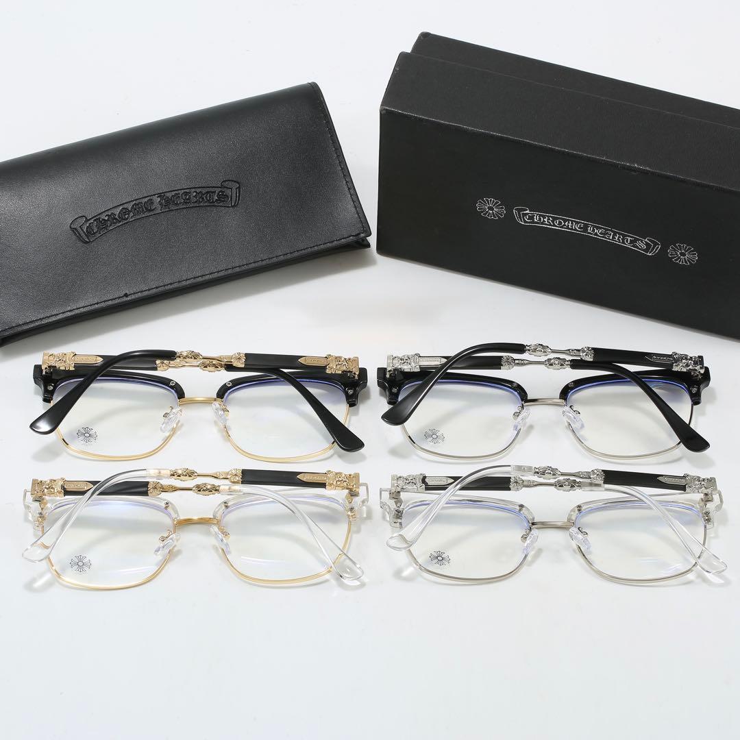 伊達メガネ サングラス クロス ホワイト&ゴールドy2k クロムハーツ好き