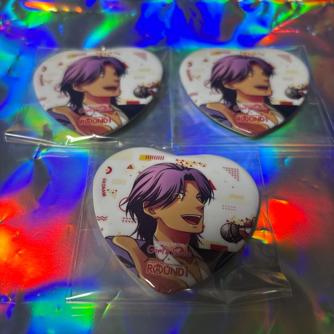 ときメモGS ラウンドワン ハート型缶バッジ 姫条まどか まとめ売り