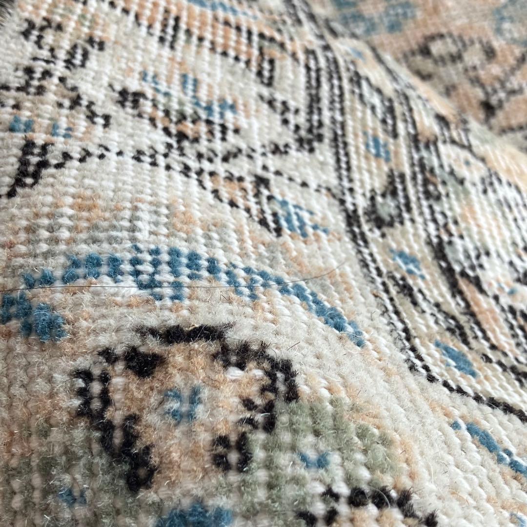 囲みコーラルベージュ✳︎111×211 フローラル ブルー トルコ